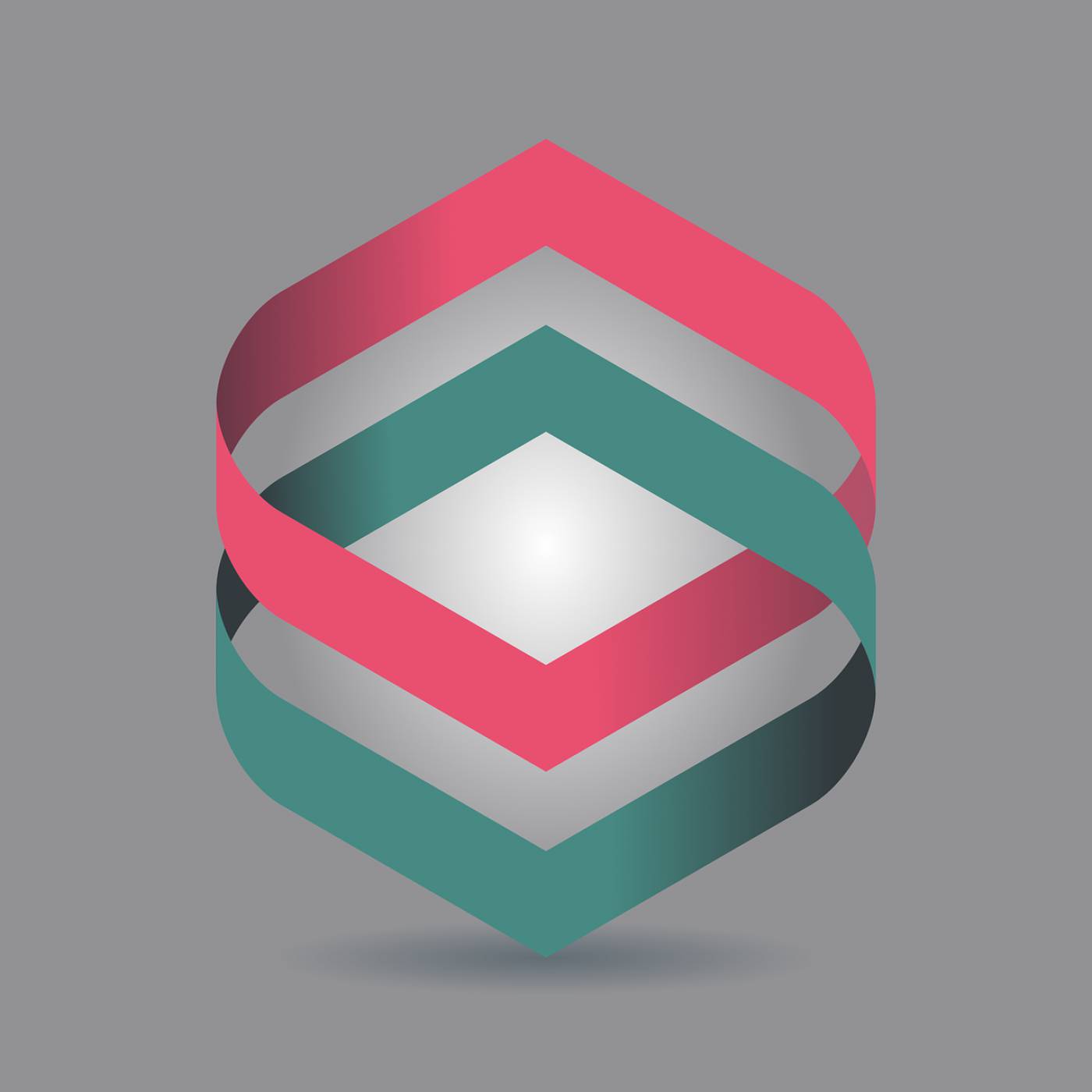 logo crossed ribbons red green  svg vector
