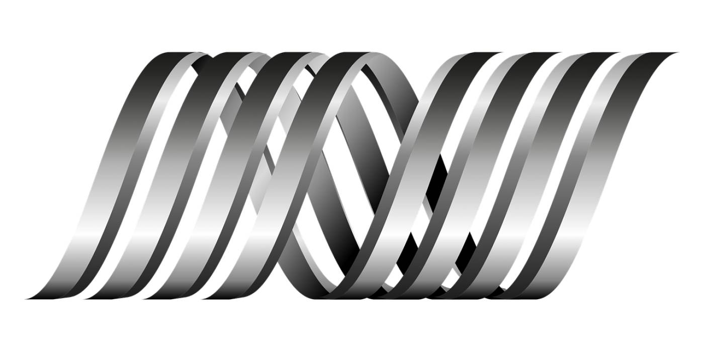 logo spiral glittering silver  svg vector