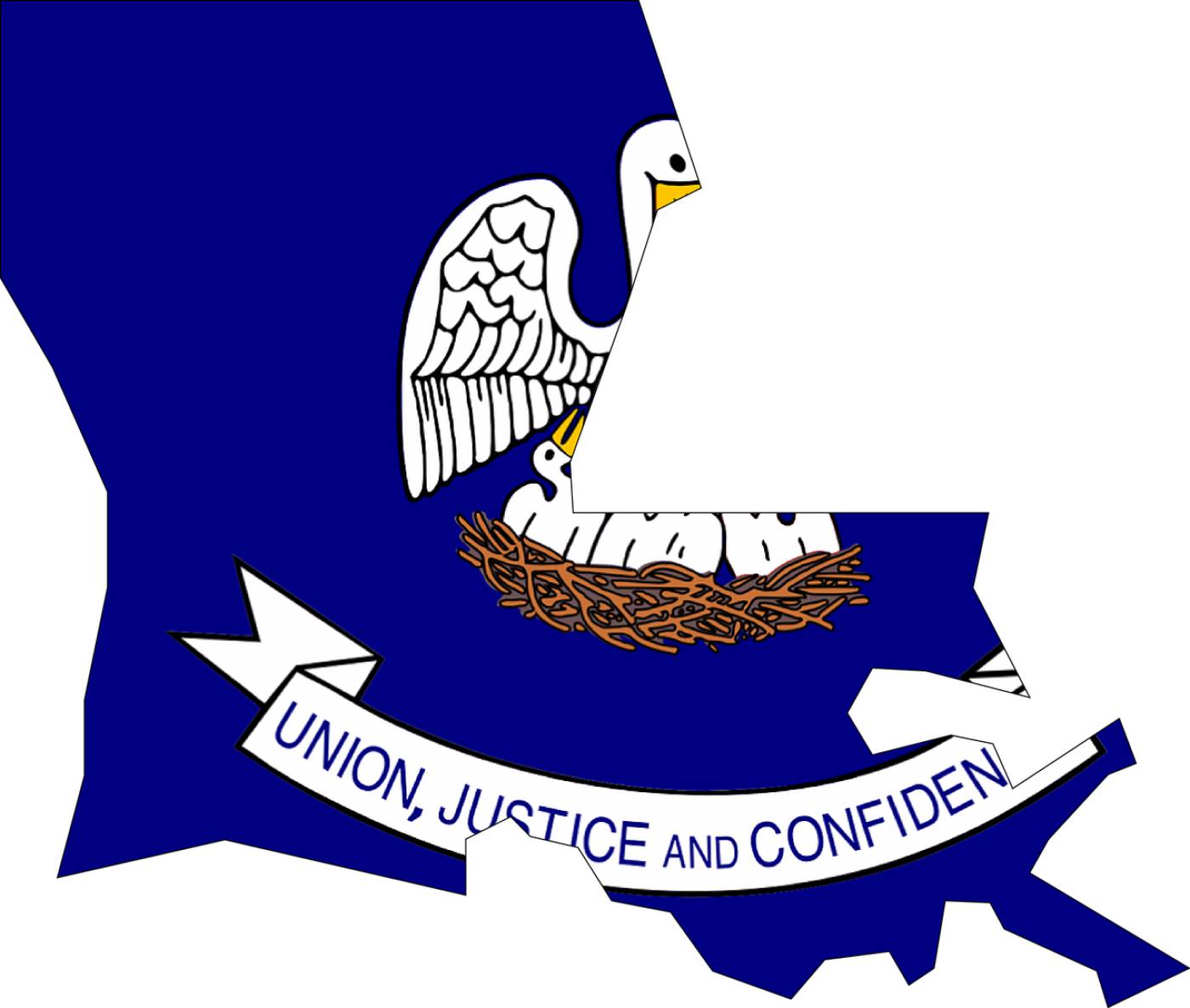 louisiana flag map usa america  svg vector