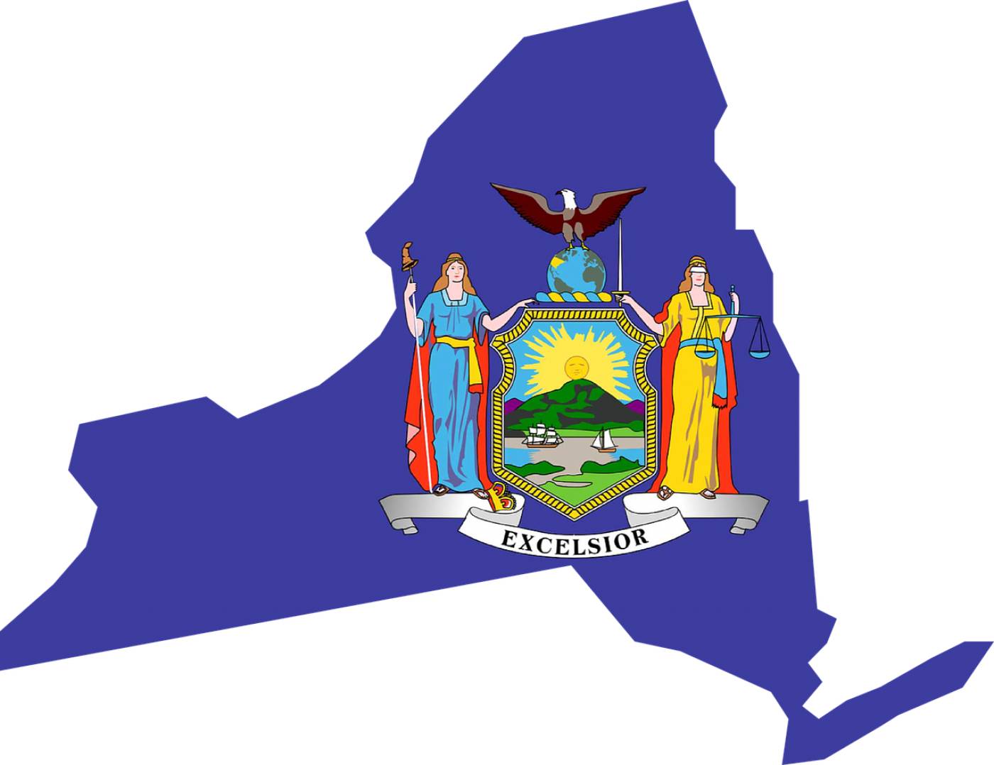 new york flag map usa america  svg vector