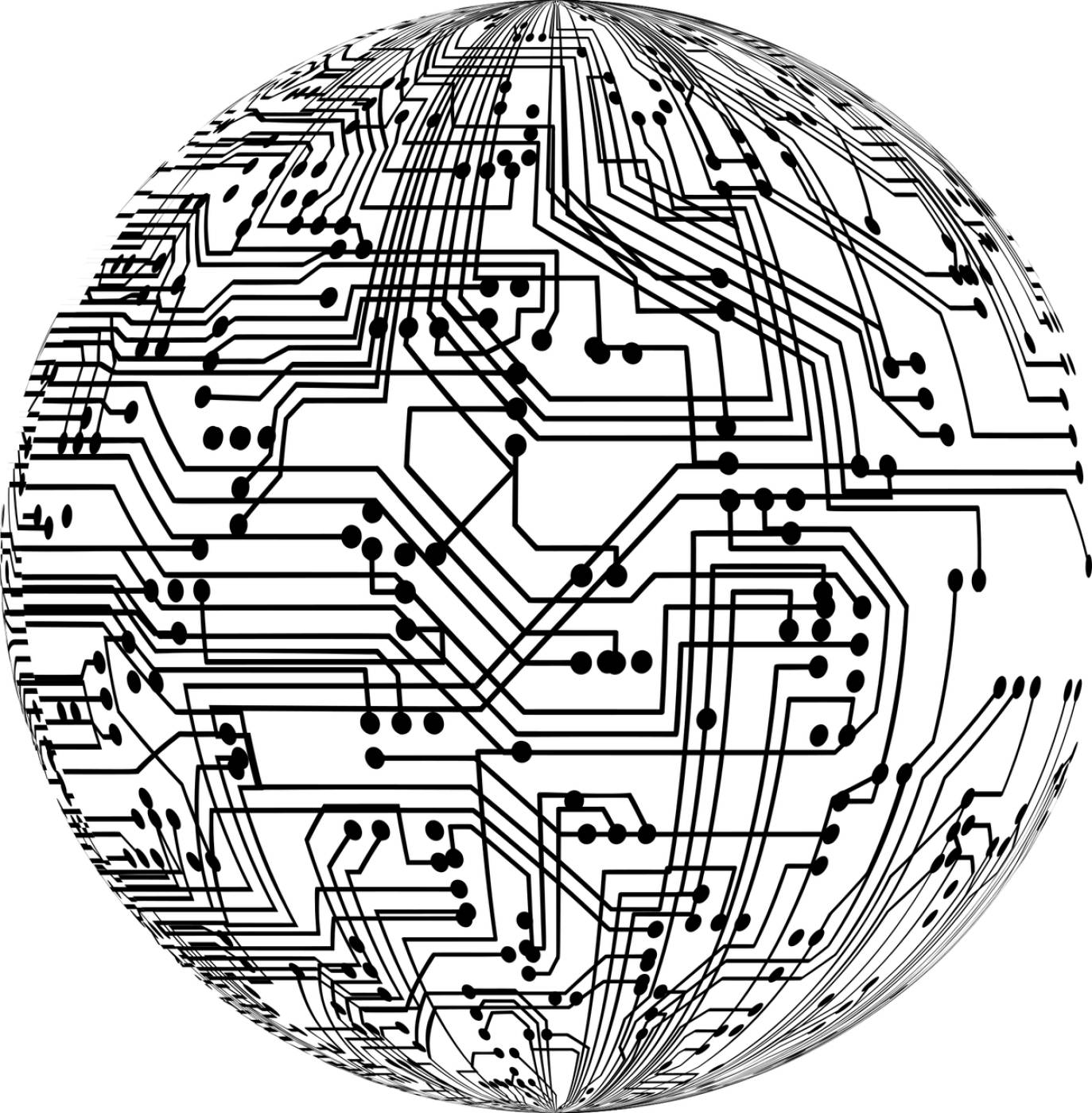 sphere circuit board ball d orb  svg vector