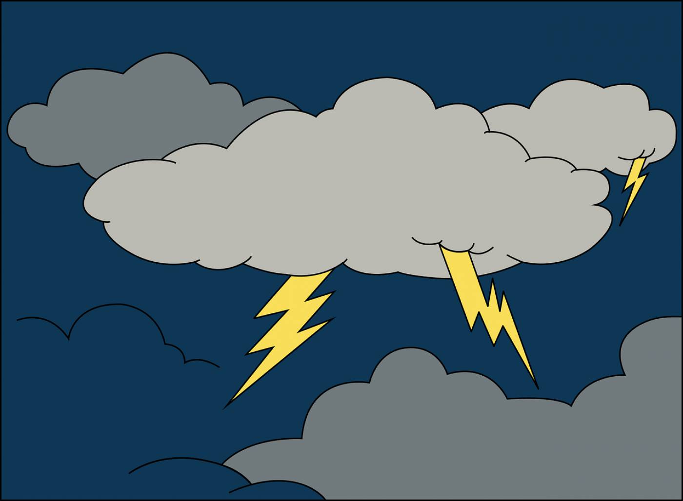storm lightning weather clouds  svg vector