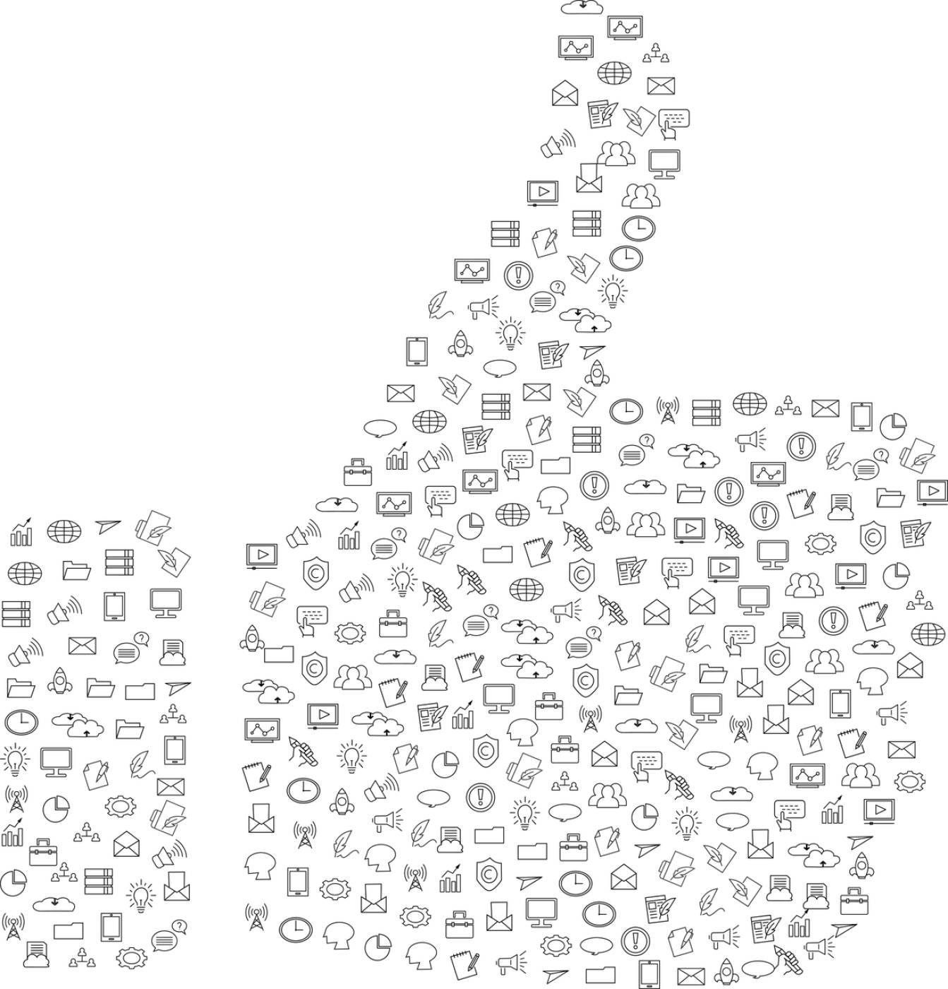 thumbs up like internet icons it  svg vector