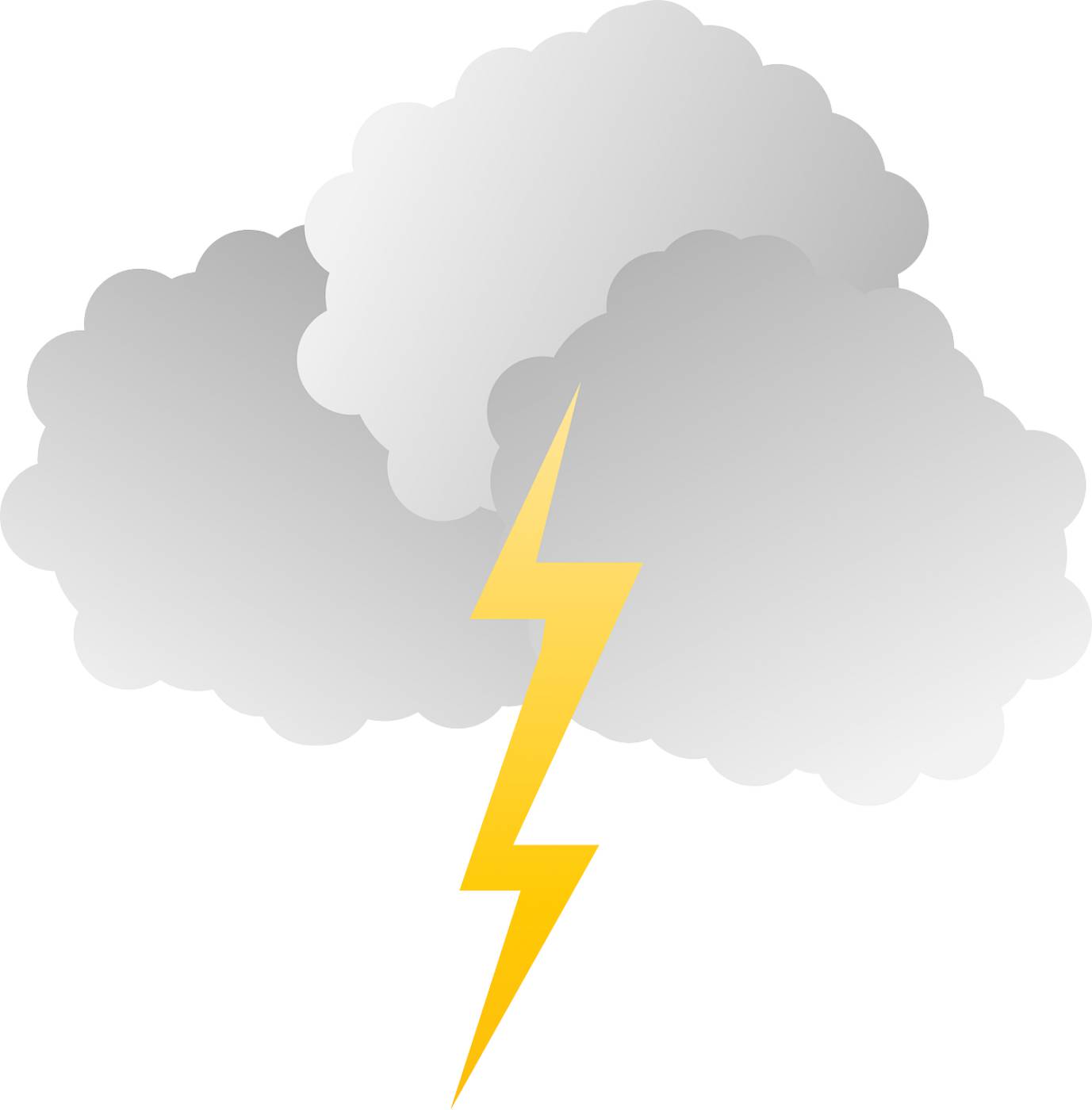 thunderstorm clouds lightning rain  svg vector