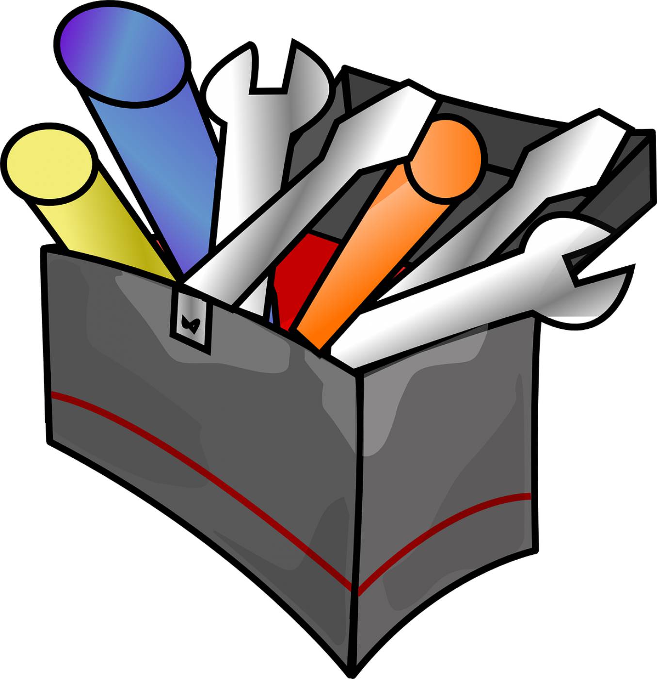 toolbox metallic maintenance  svg vector