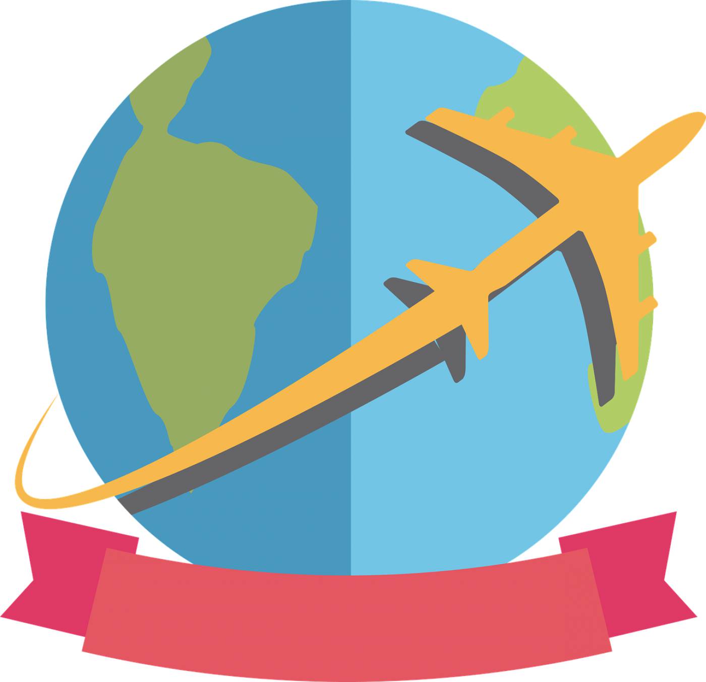 travel world around the world plane  svg vector