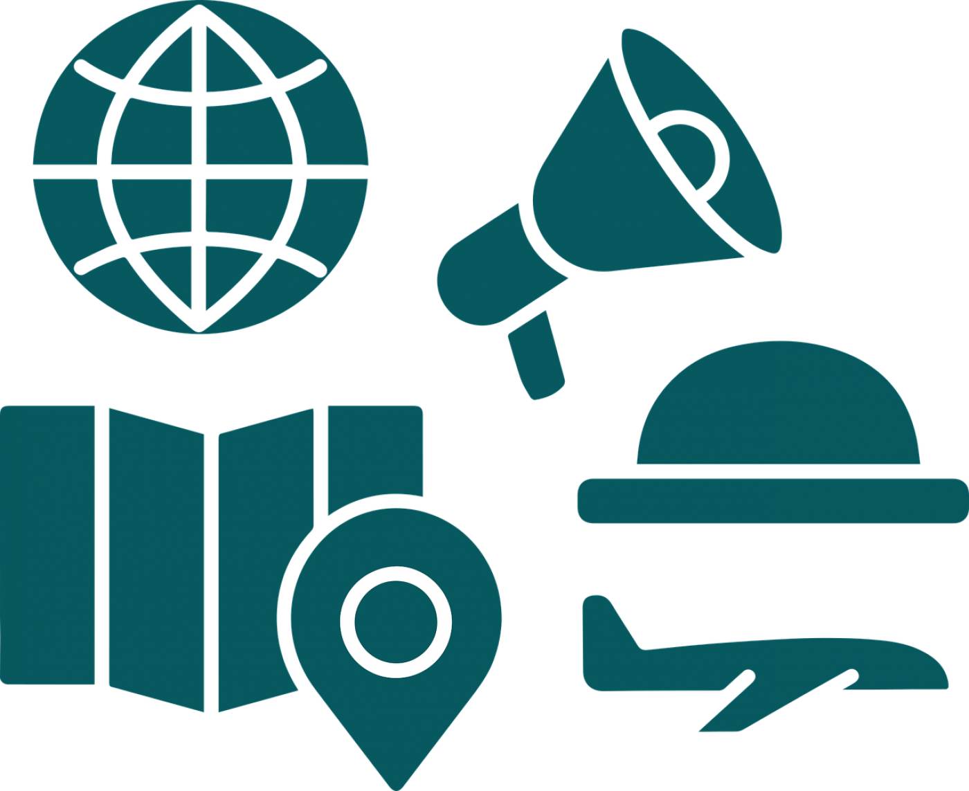 traveling map flight icons  svg vector
