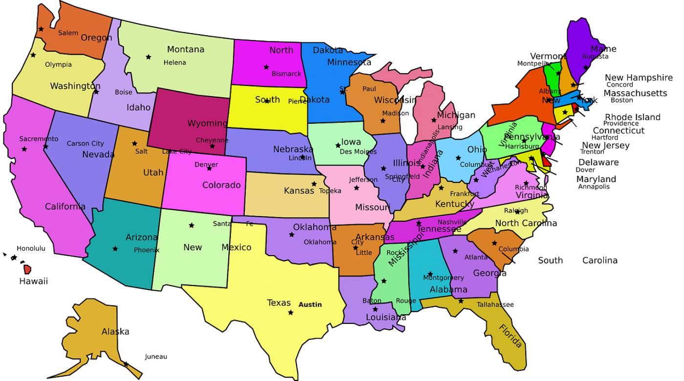 usa capitals map united states  svg vector
