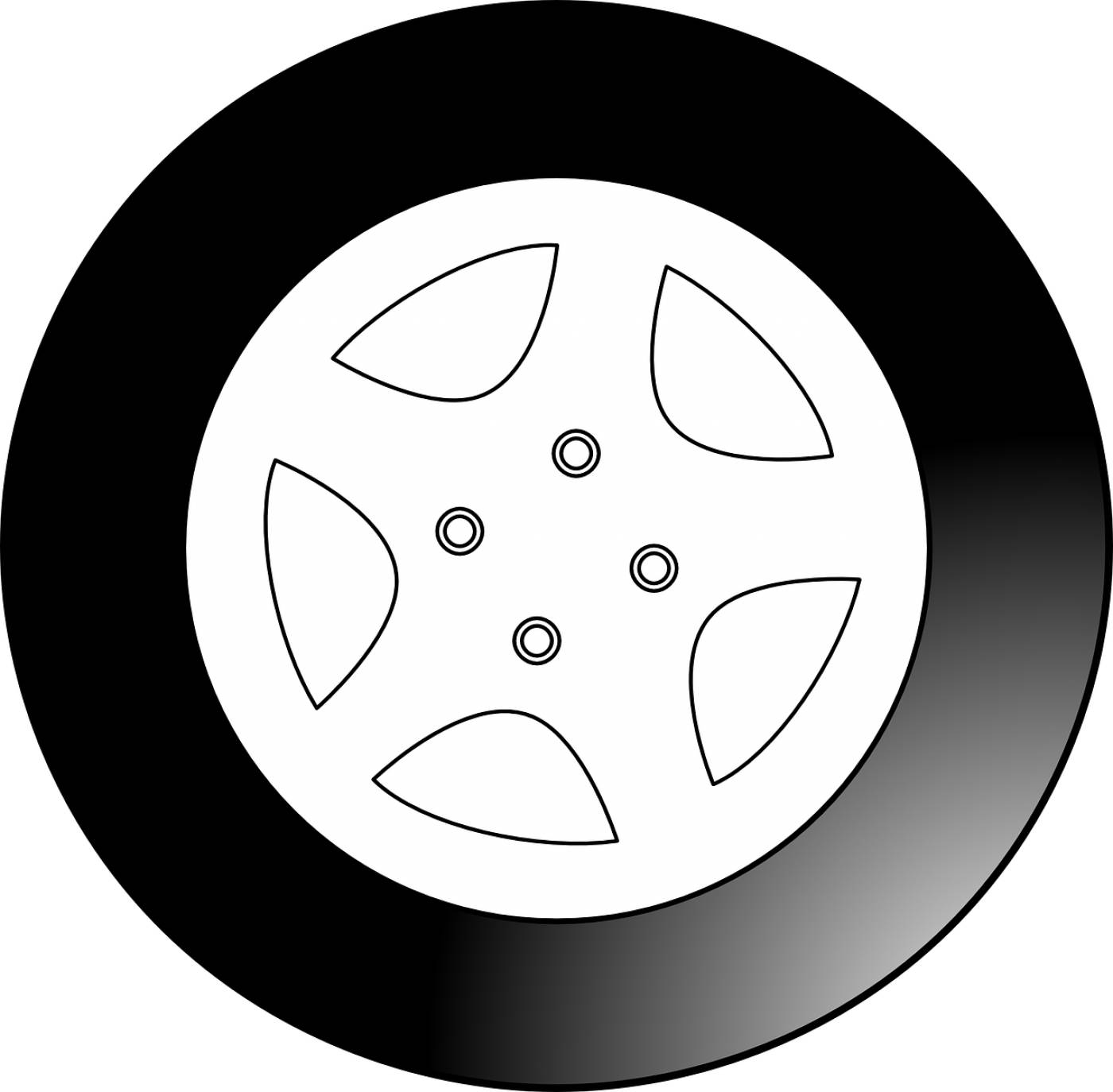 wheel car tyre felly black white  svg vector
