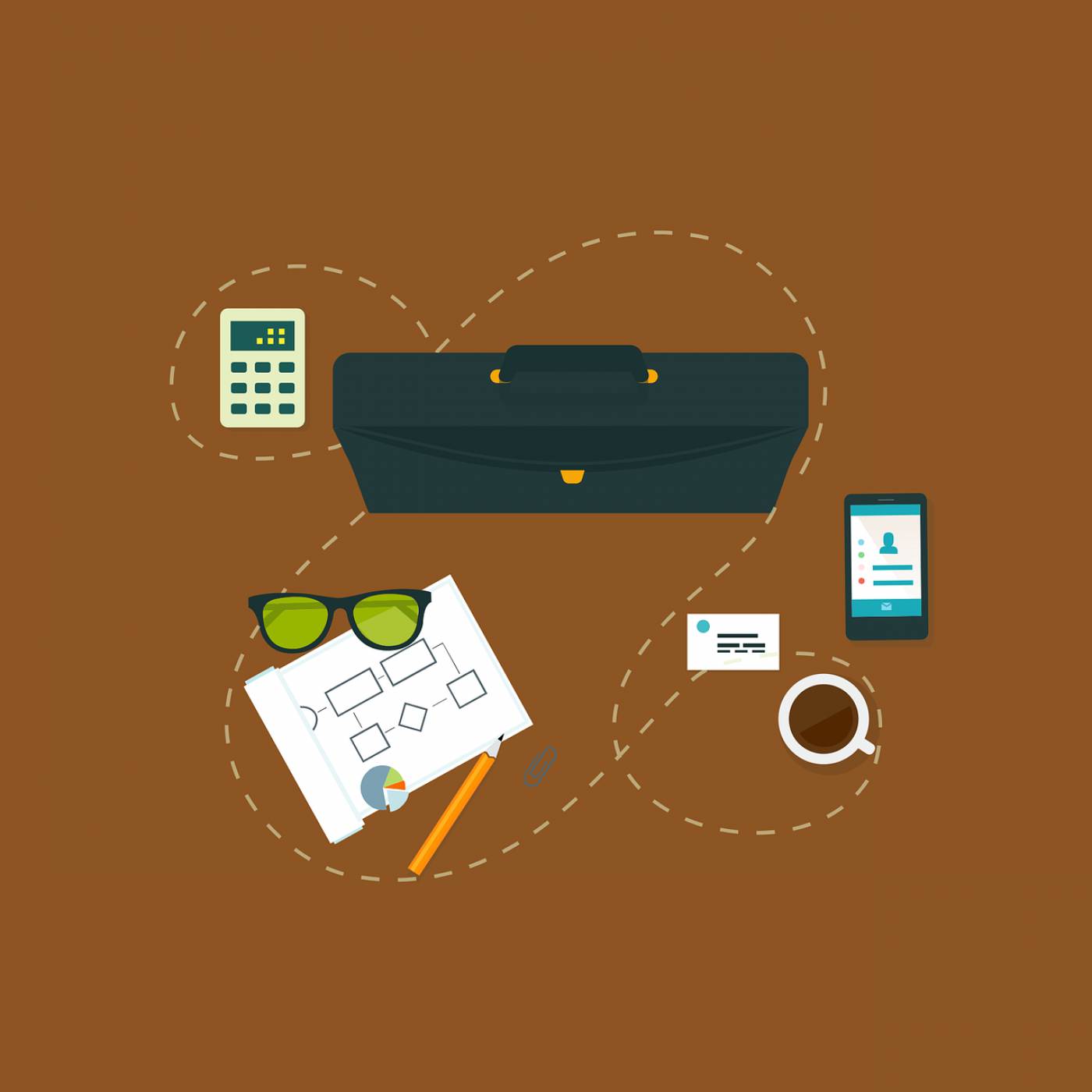 work business organize table  svg vector