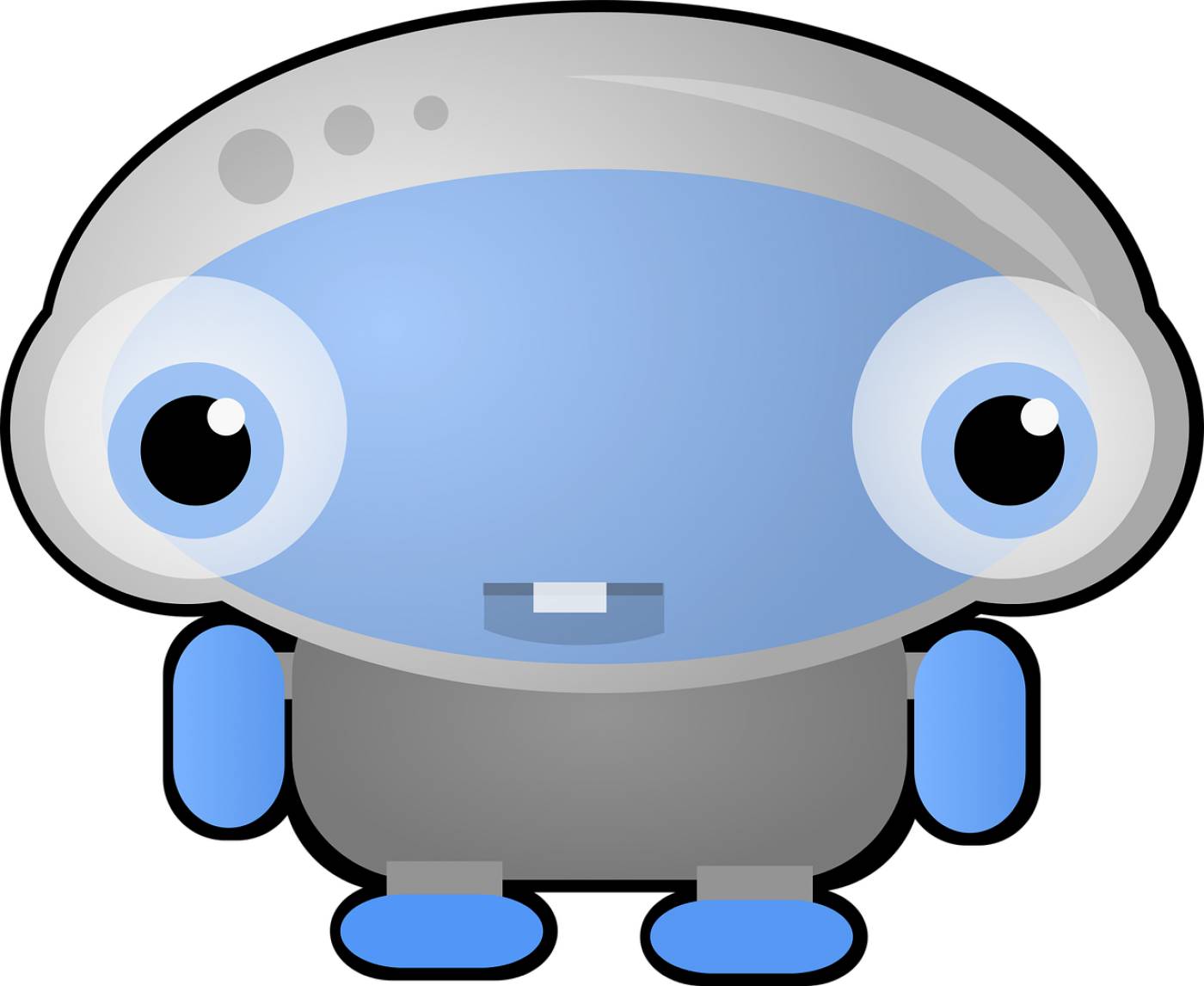 alien blue creature robot  svg vector
