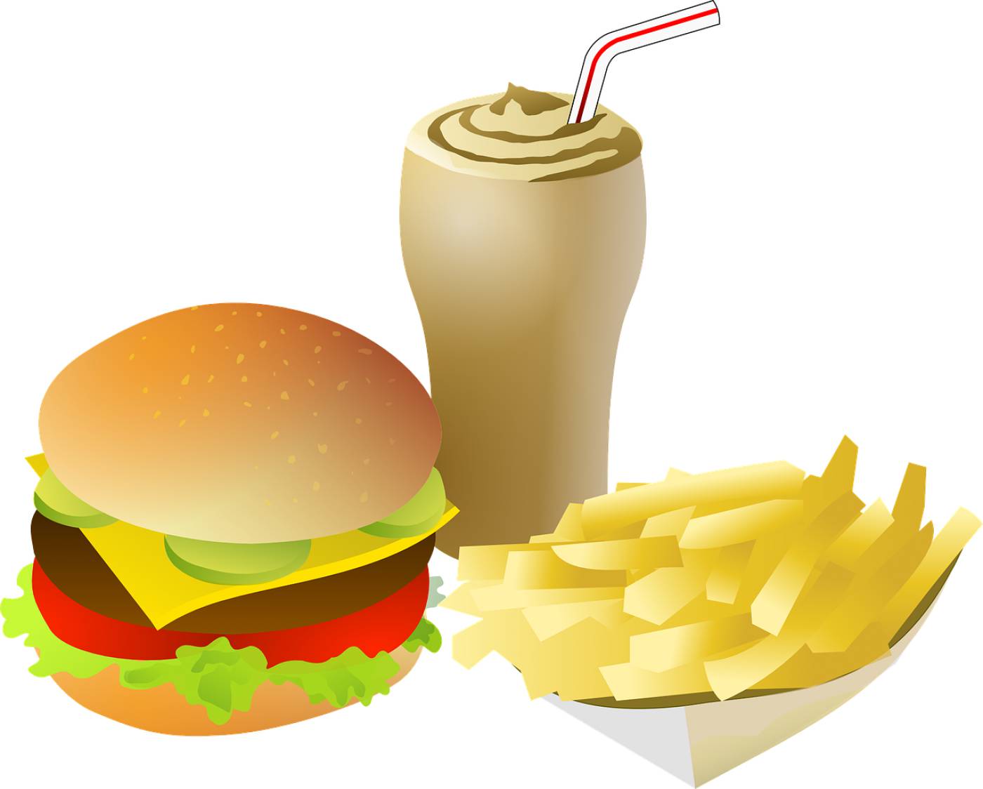 cheeseburger drink fries food menu  svg vector