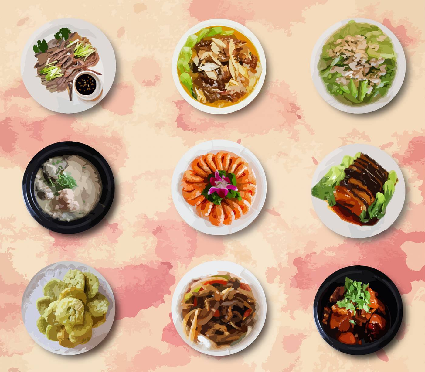 chinese food vector gourmet  svg vector