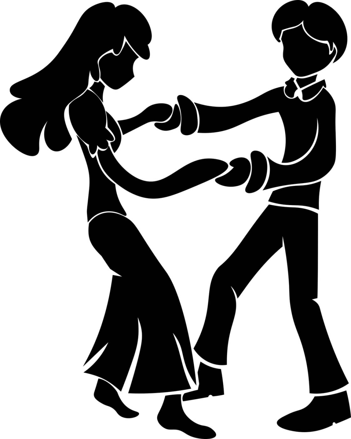 couple dance silhouette dancing  svg vector
