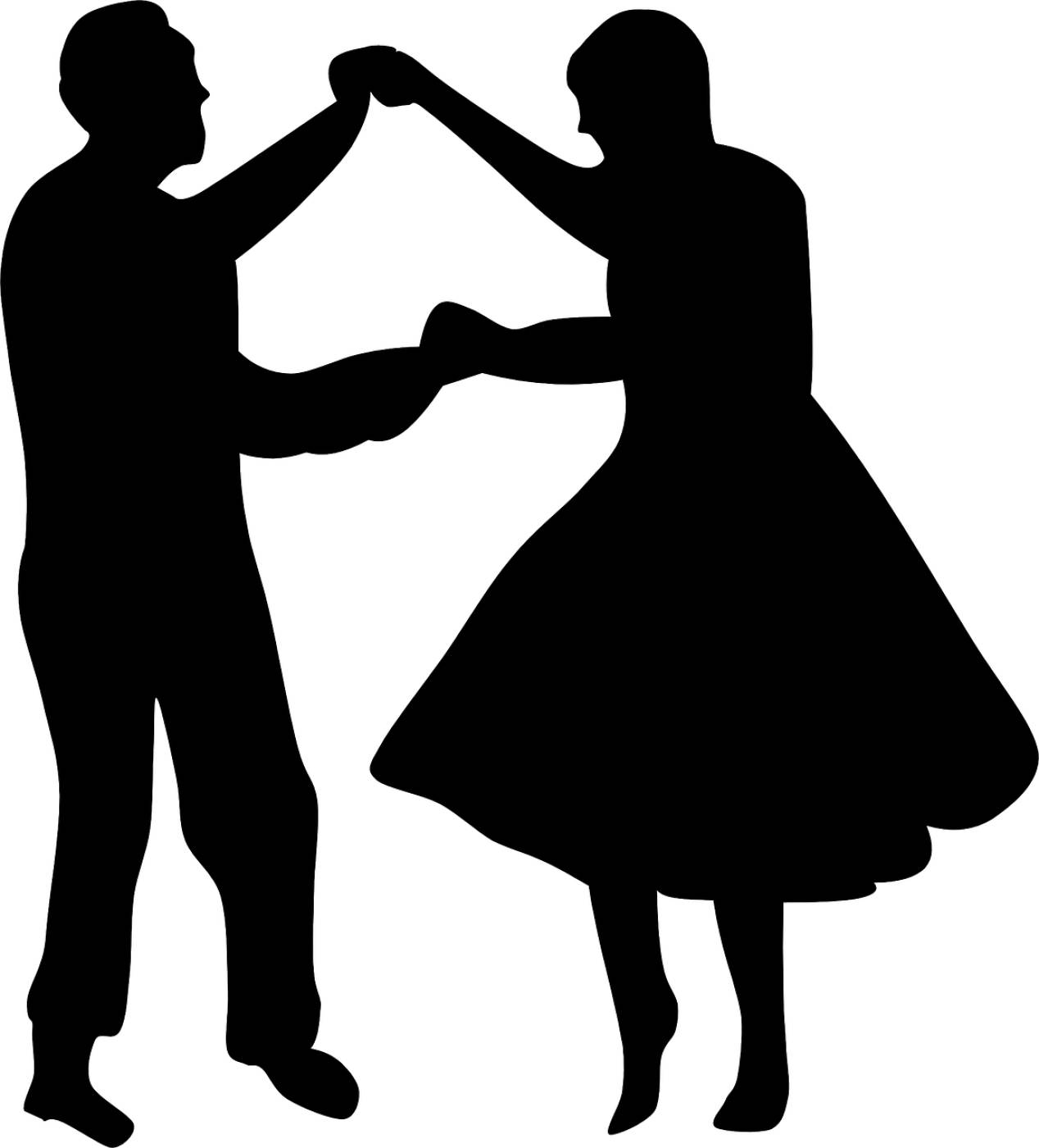 couple dancing silhouette black  svg vector