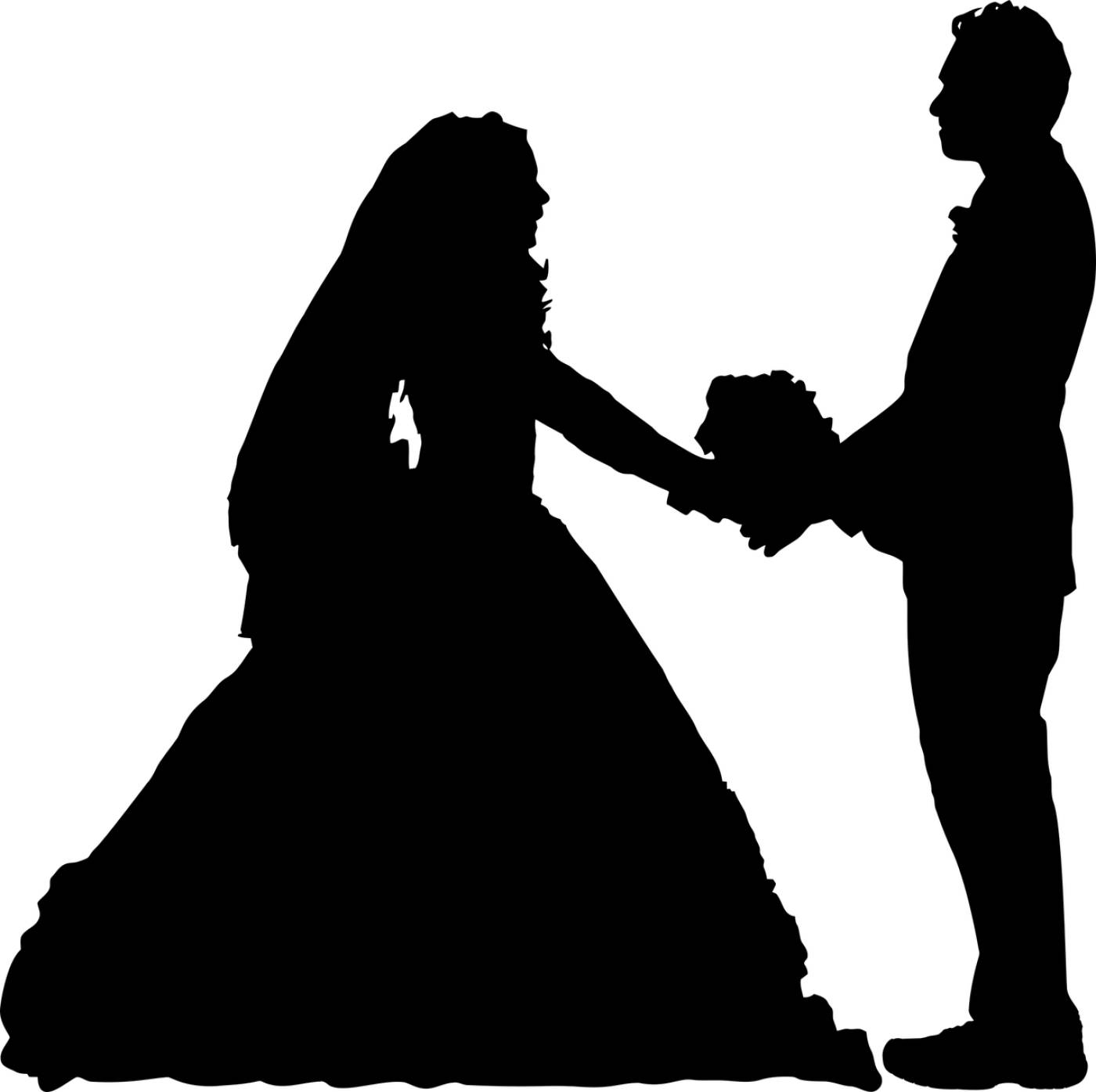 couple love silhouette wedding  svg vector