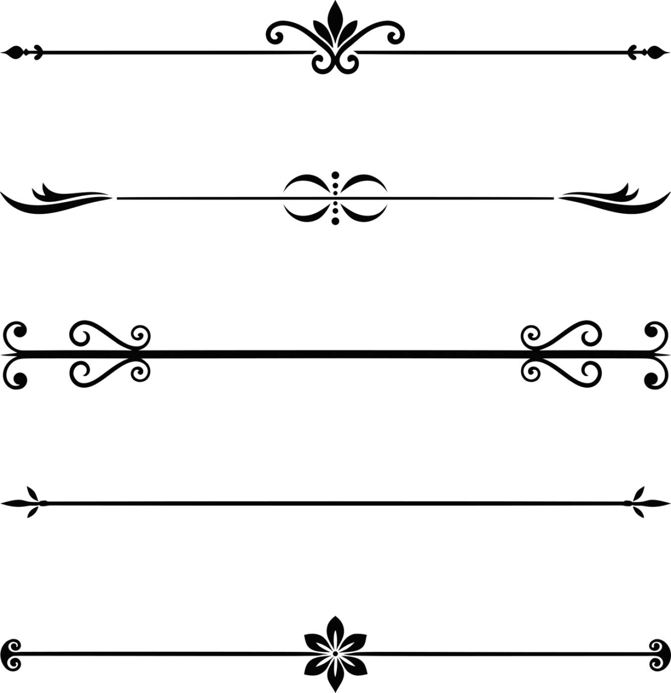 divider separator flourish design  svg vector
