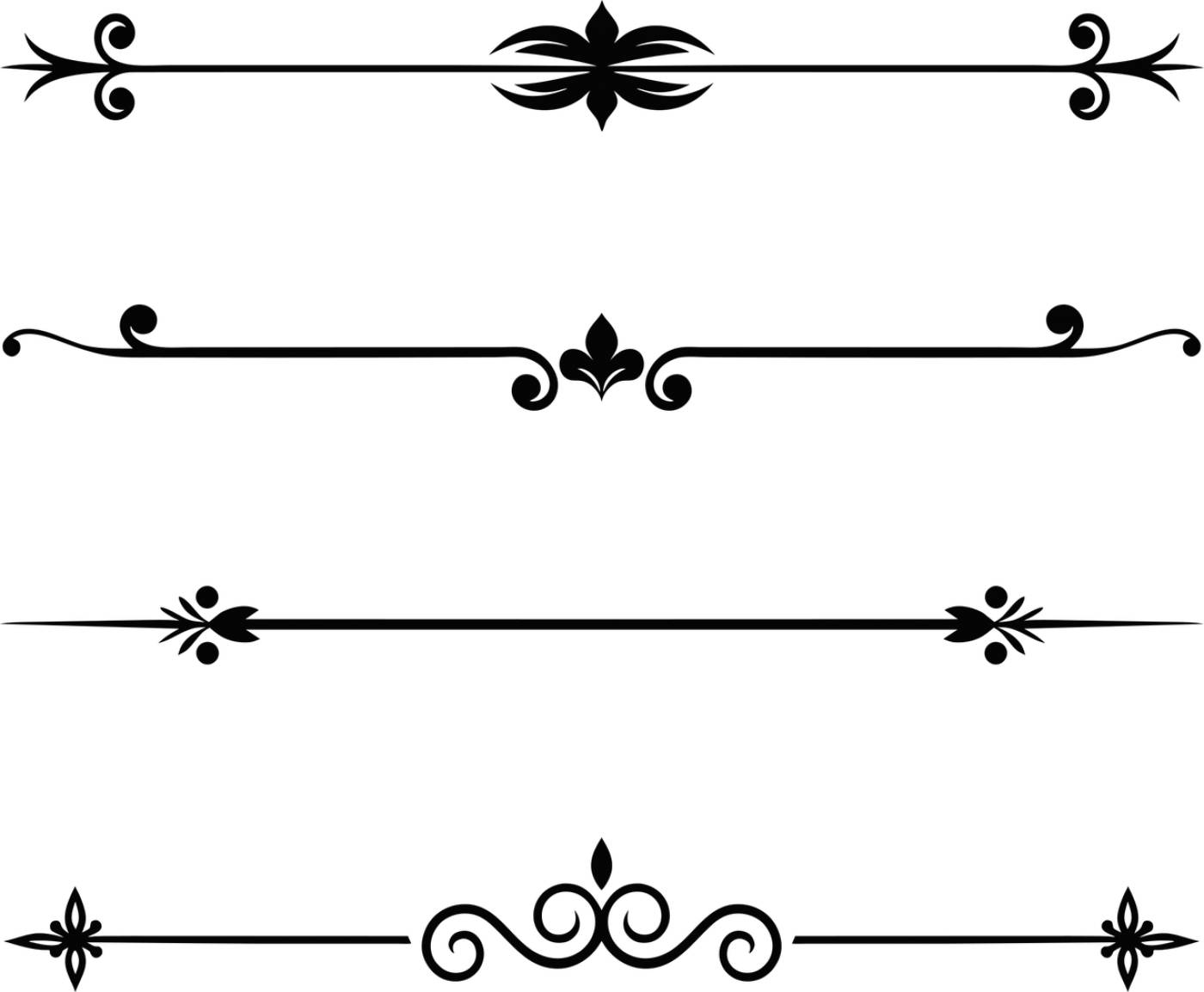divider separator flourish design  svg vector