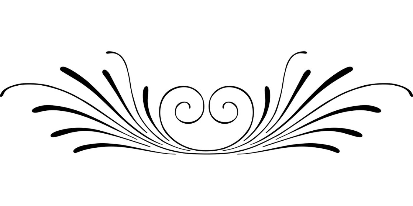 divider separator flourish line art  svg vector
