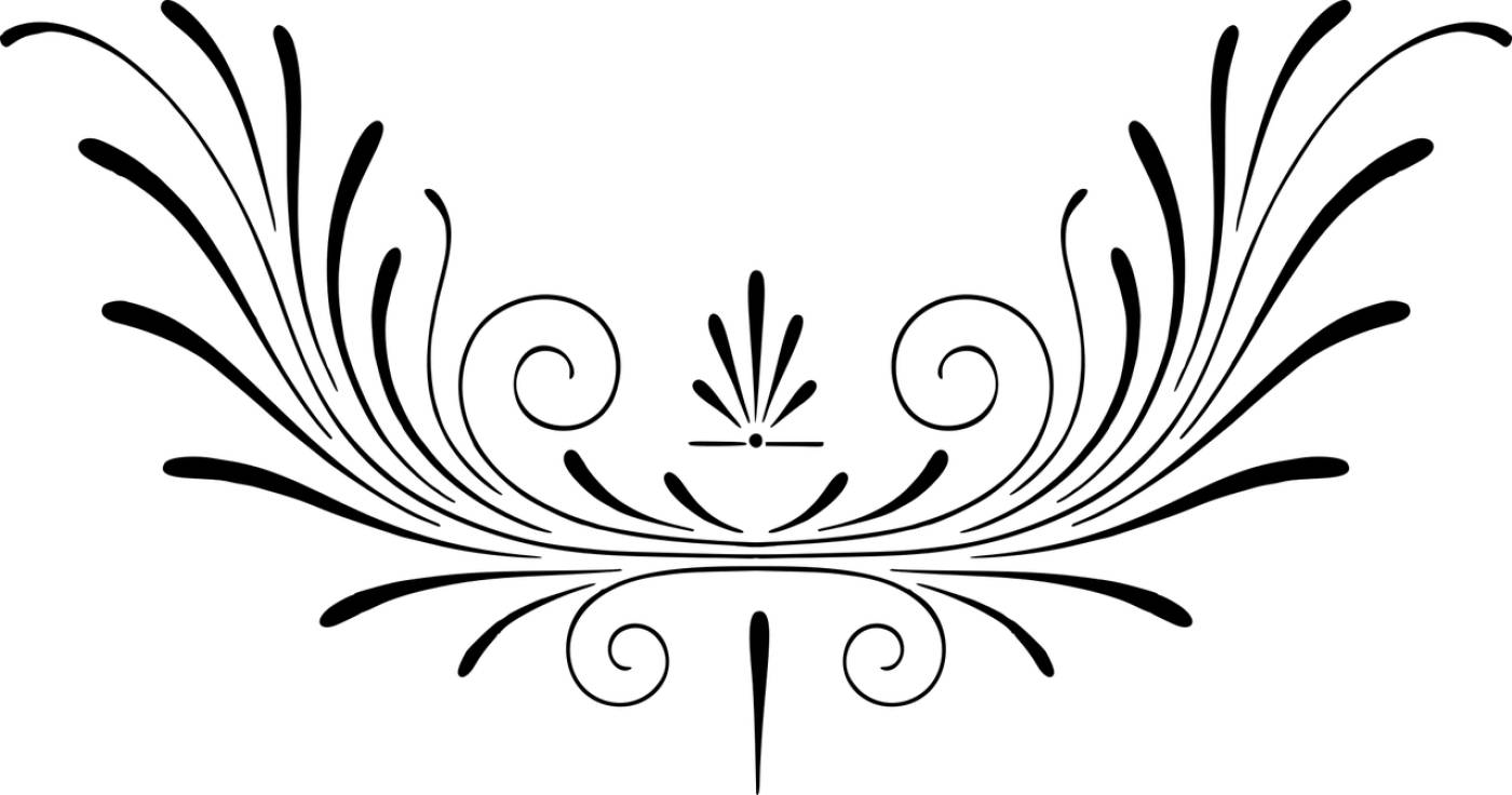 divider separator flourish line art  svg vector