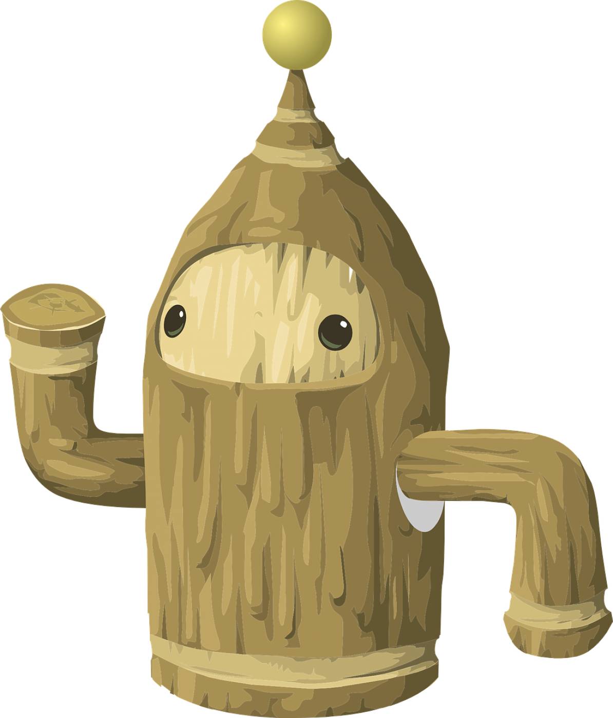figure creature cartoon wooden  svg vector
