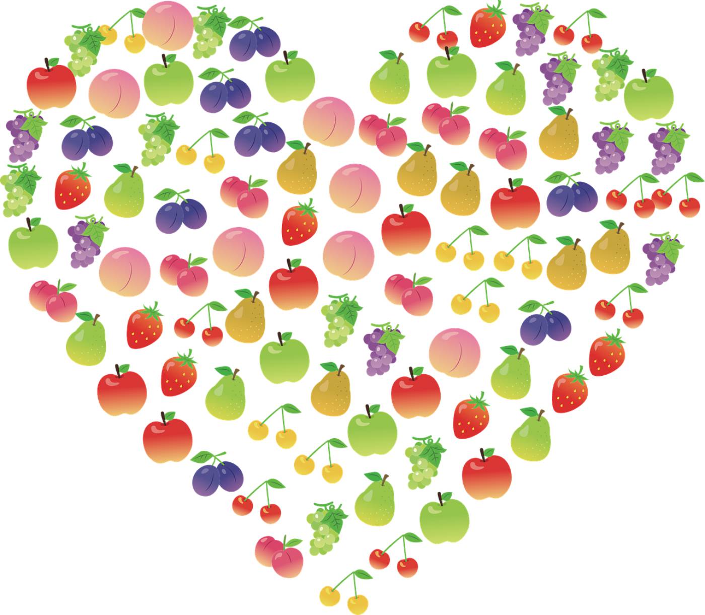 fruit peach apple grapes cherry  svg vector