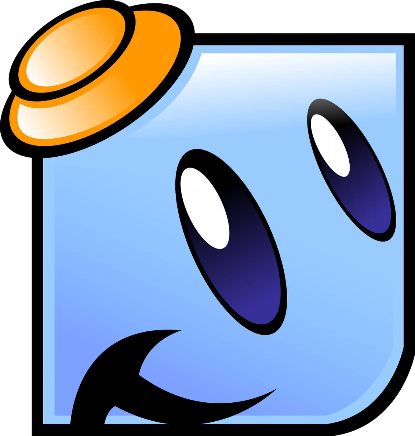 happy robot smiley blue robot  svg vector