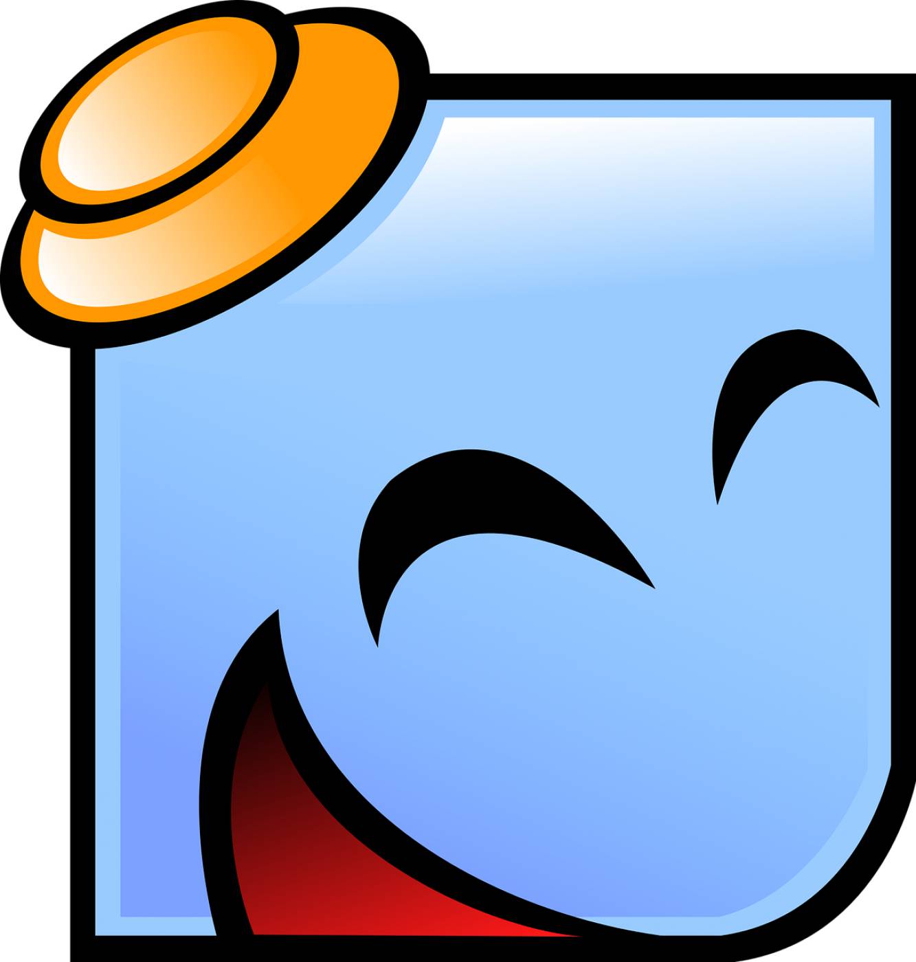 laugh robot smiley blue robot  svg vector