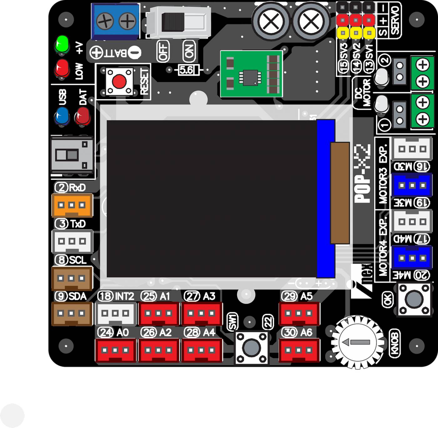 pop x microcontroller arduino inex  svg vector