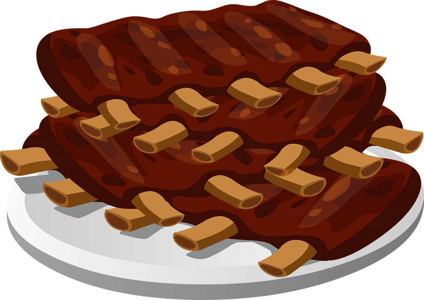 spare ribs meat food meal dish  svg vector