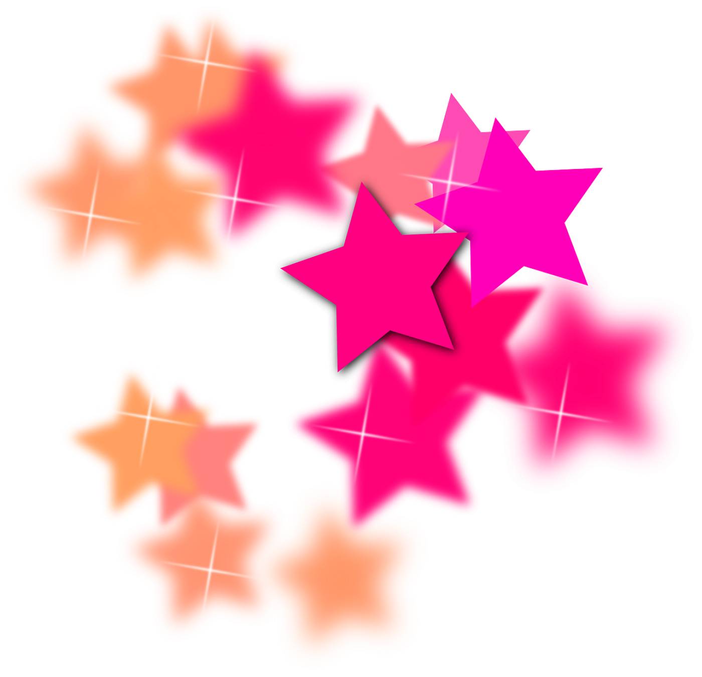 stars colorful pink red orange  svg vector