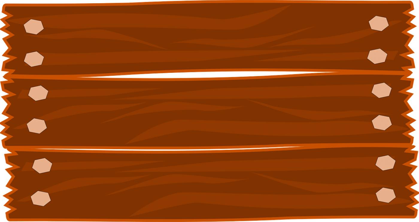 wood planks blank sign fence  svg vector