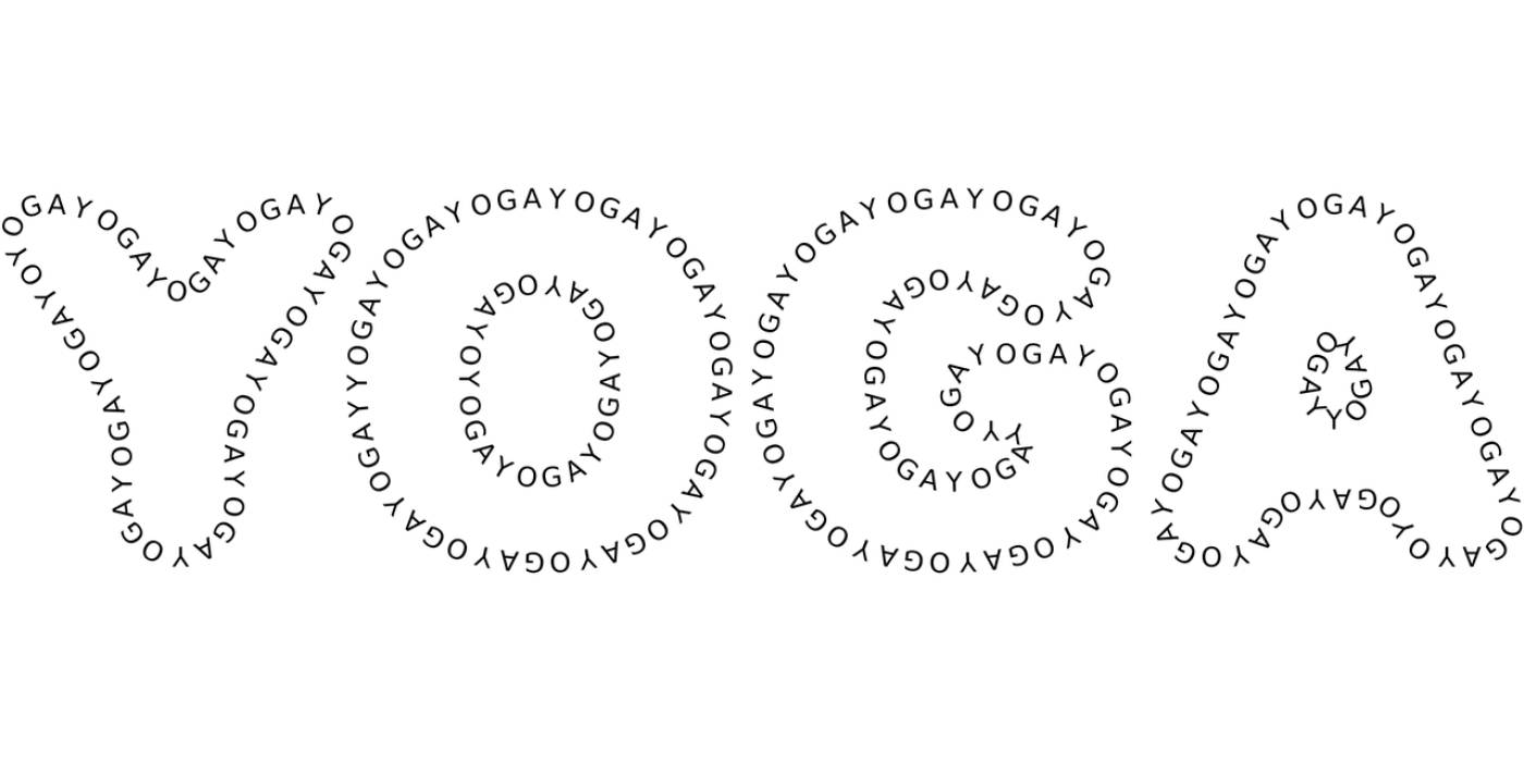 yoga typography meditation exercise  svg vector
