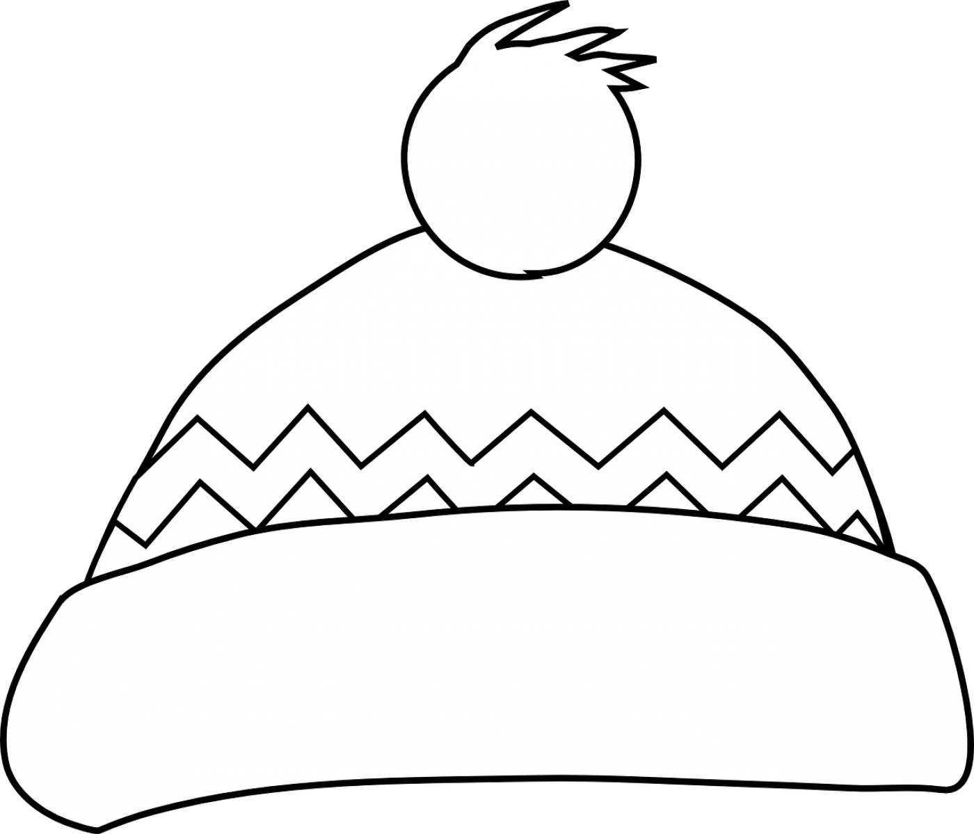 bobble cap hat winter white warm  svg vector
