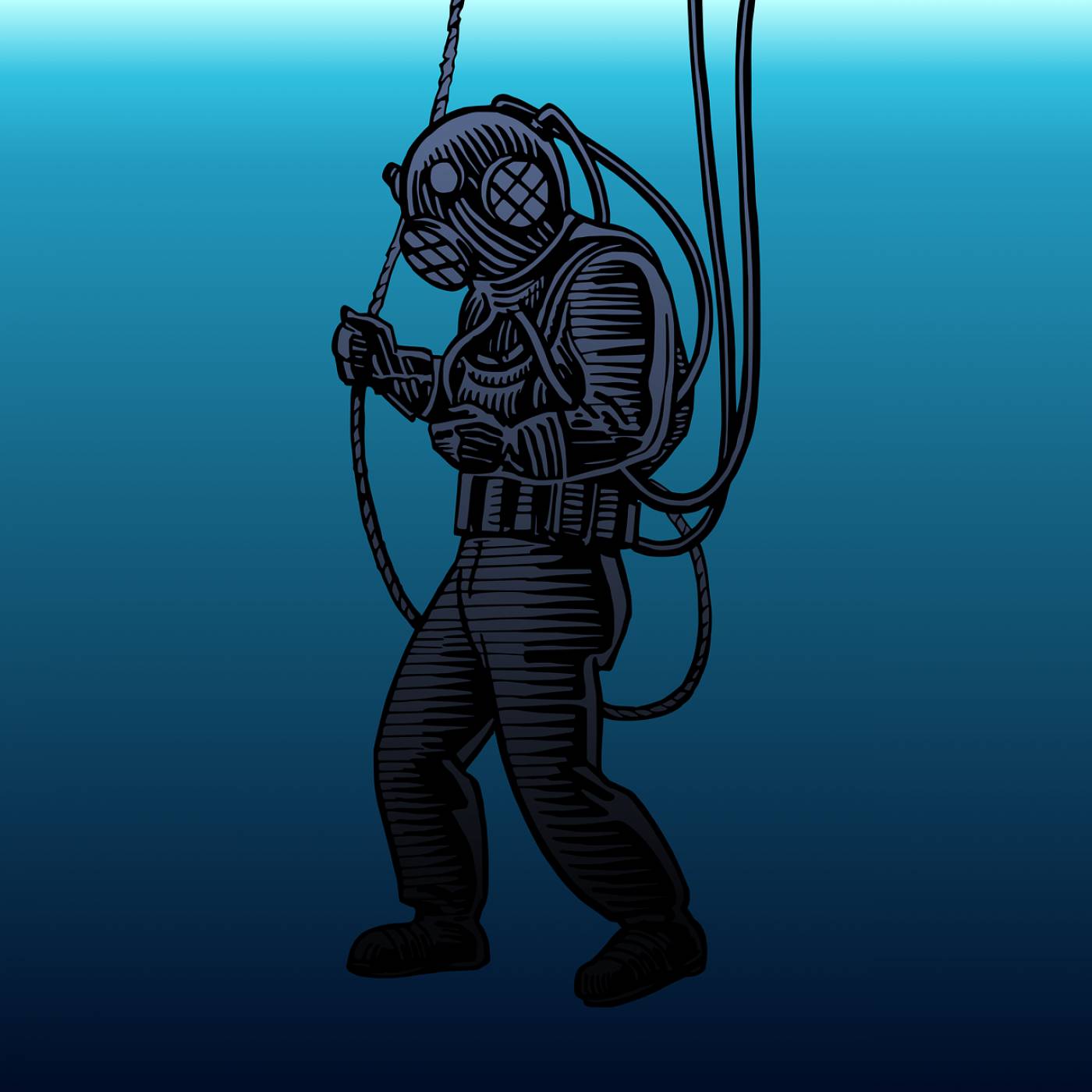 deep sea diver diving equipment  svg vector