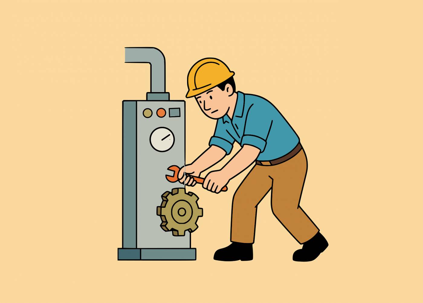 mechanic technician worker  svg vector