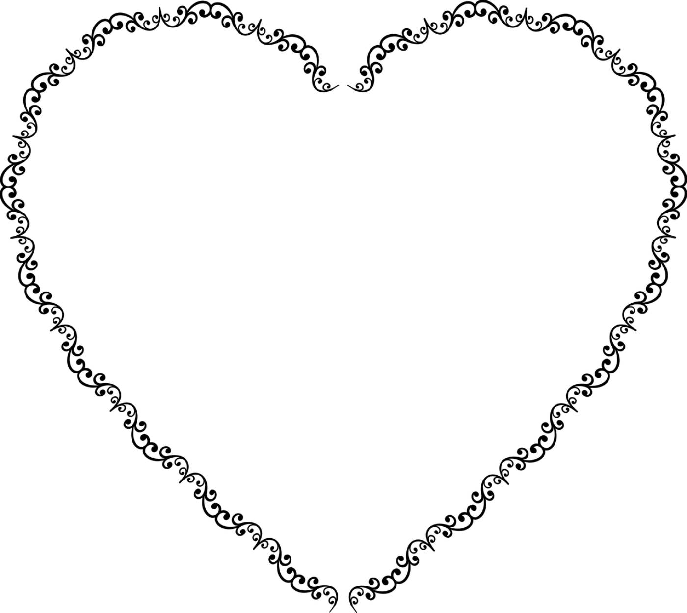 heart love line art frame  svg vector