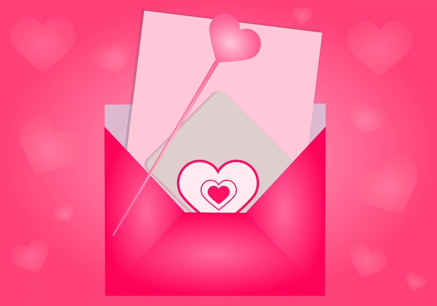 love letter valentine card hearts  svg vector