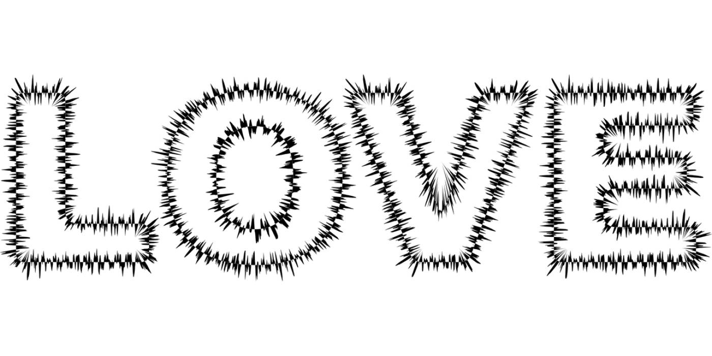 waveform love typography music  svg vector