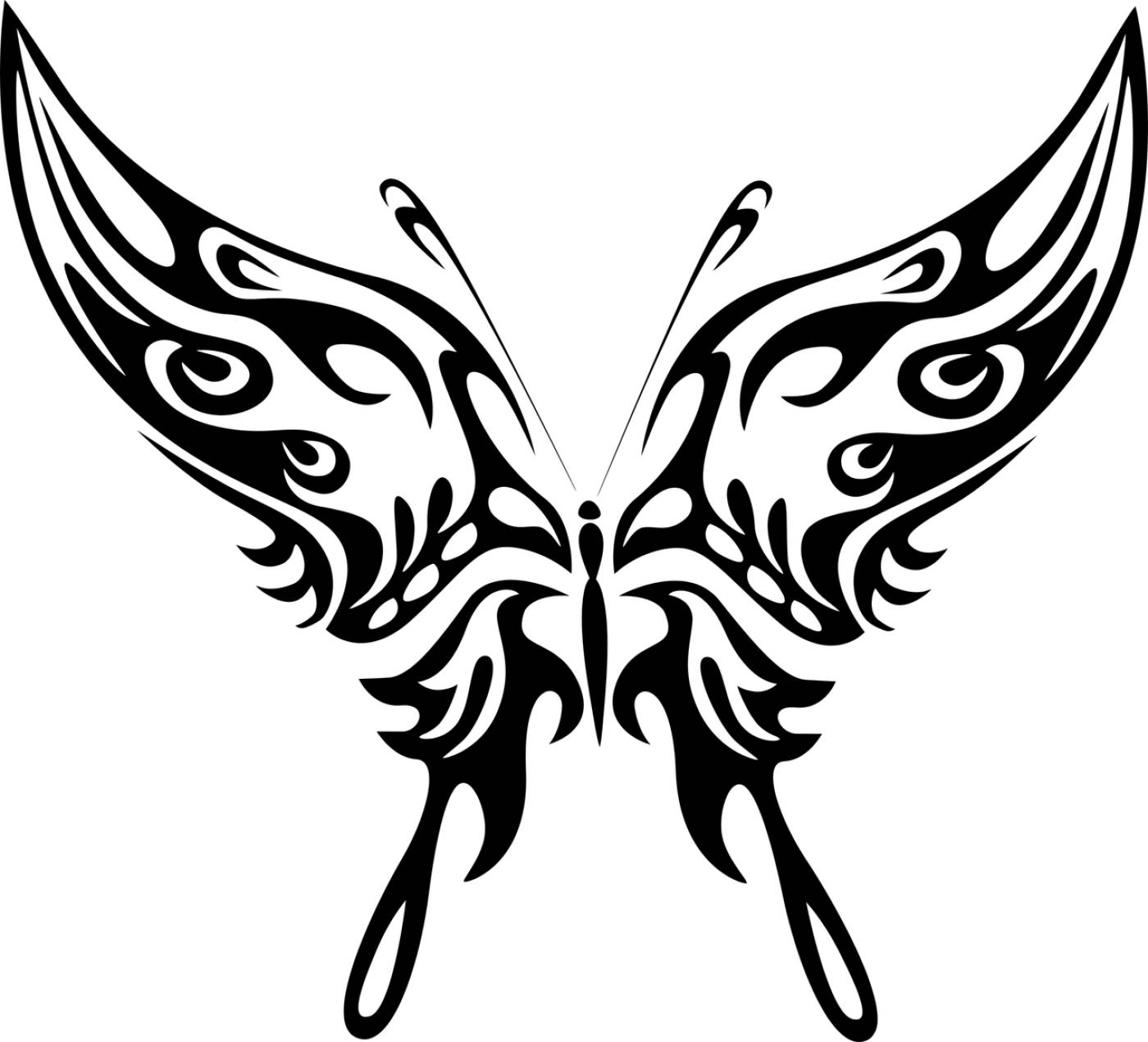 abstract animal black butterfly  svg vector