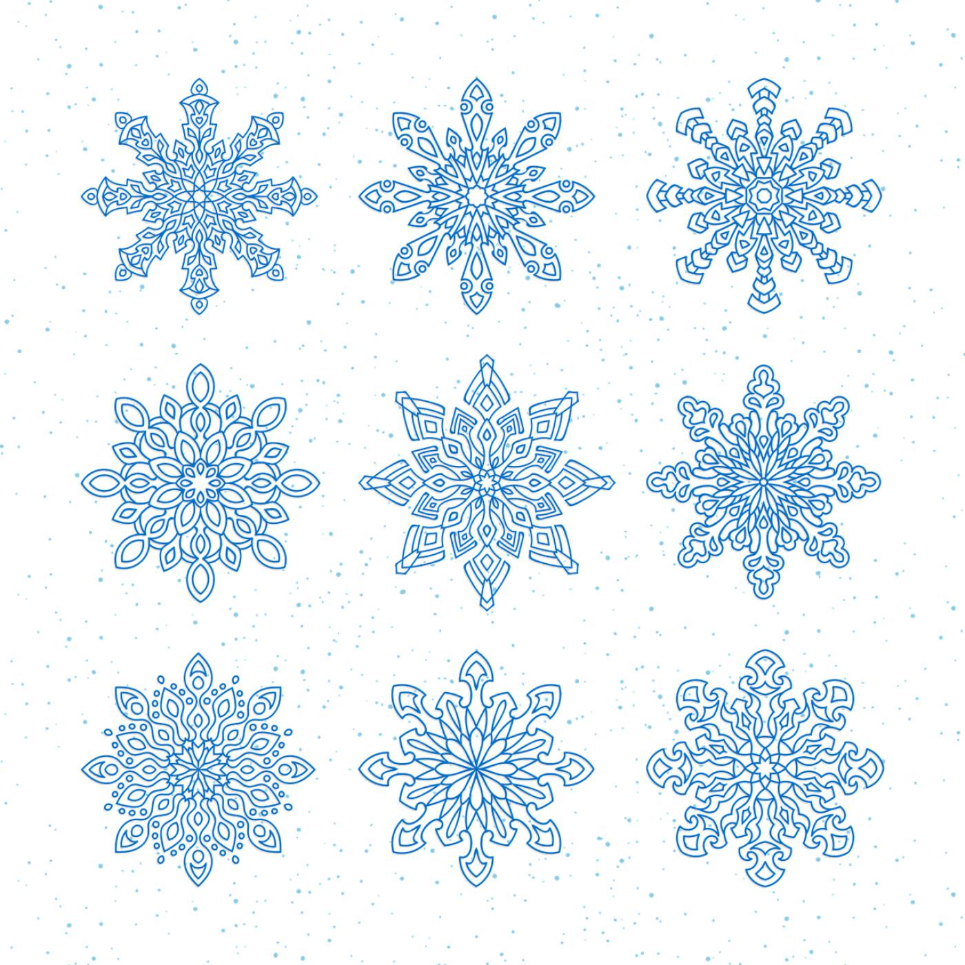 snowflakes new year christmas  svg vector