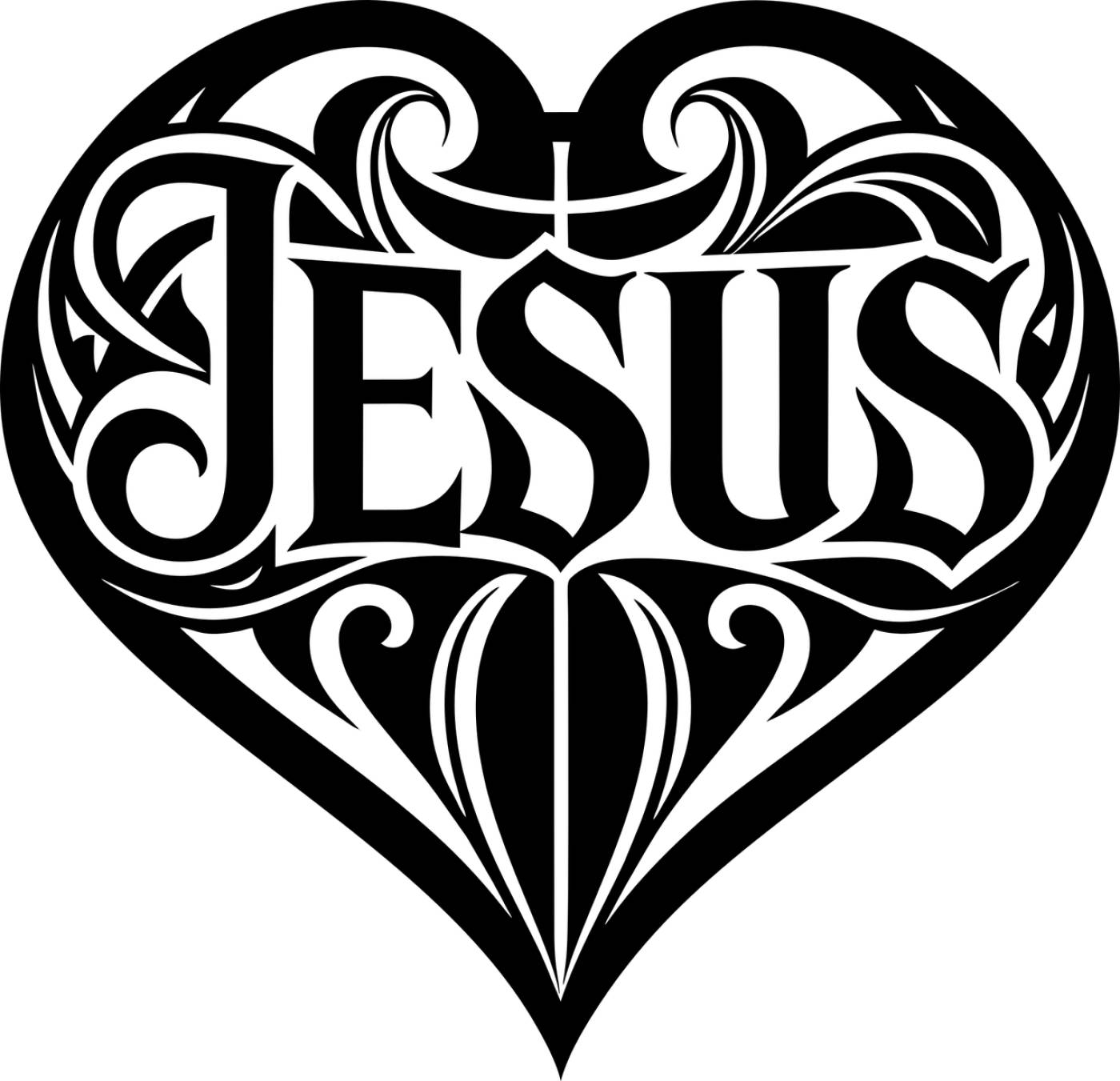 ai generated jesus heart christ  svg vector