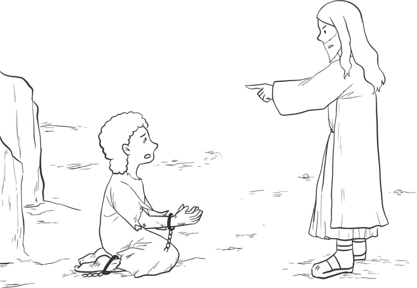 bible cartoon jesus gospel  svg vector