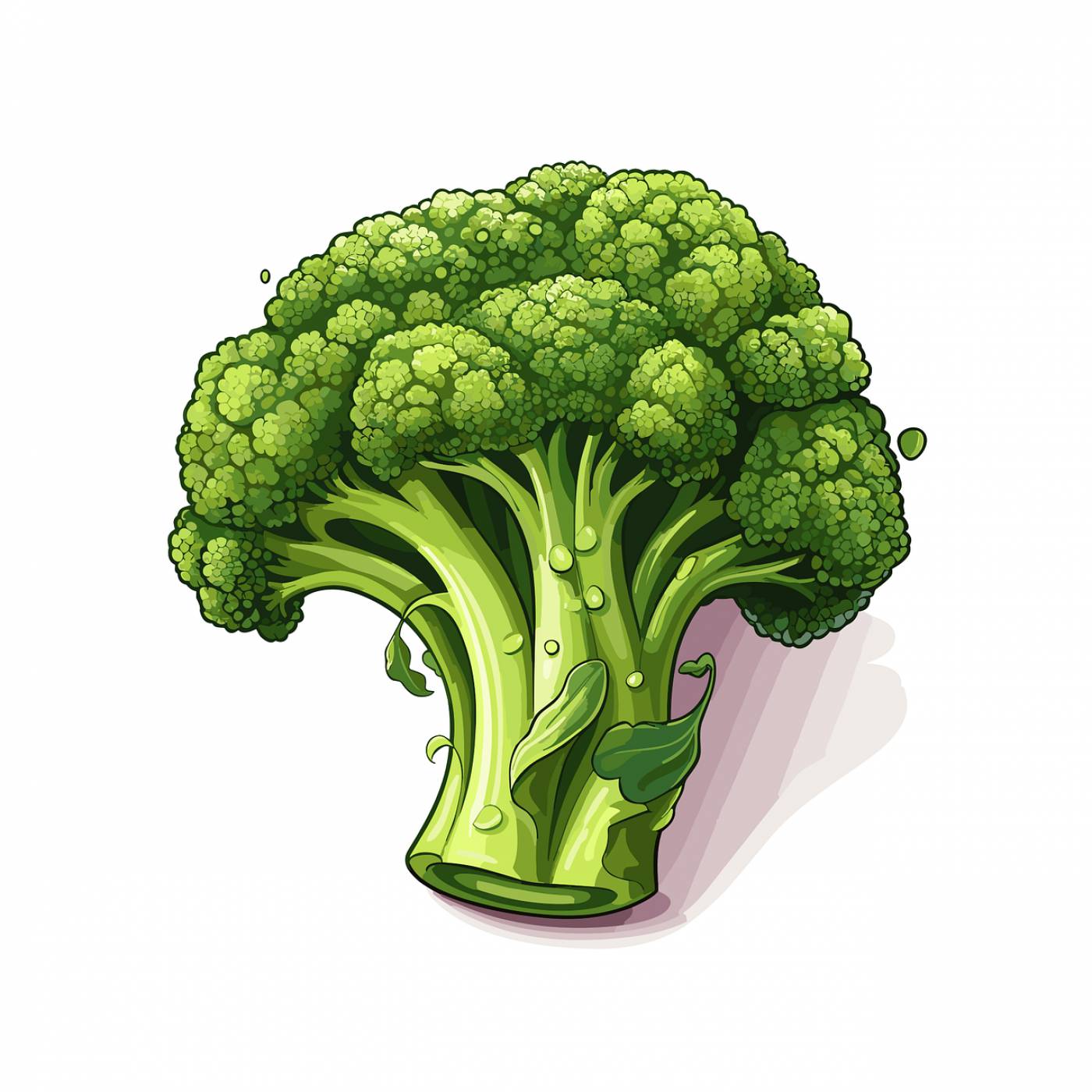 broccoli green stem vegetable  svg vector