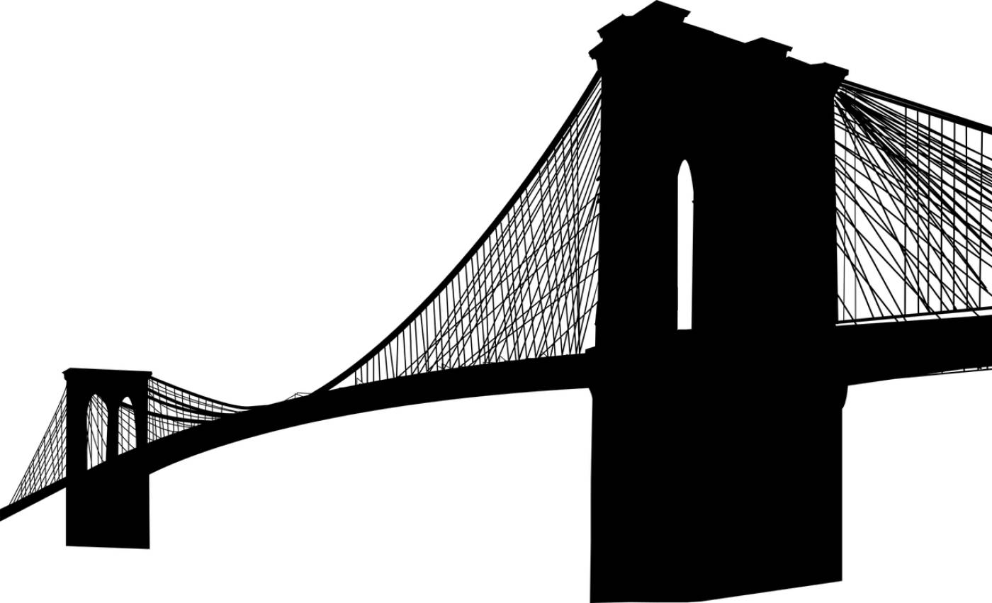 brooklyn bridge new york silhouette  svg vector