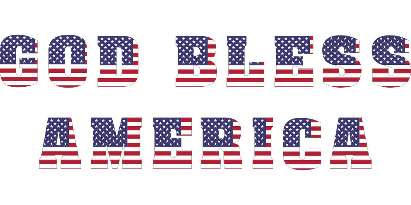 god bless america typography  svg vector