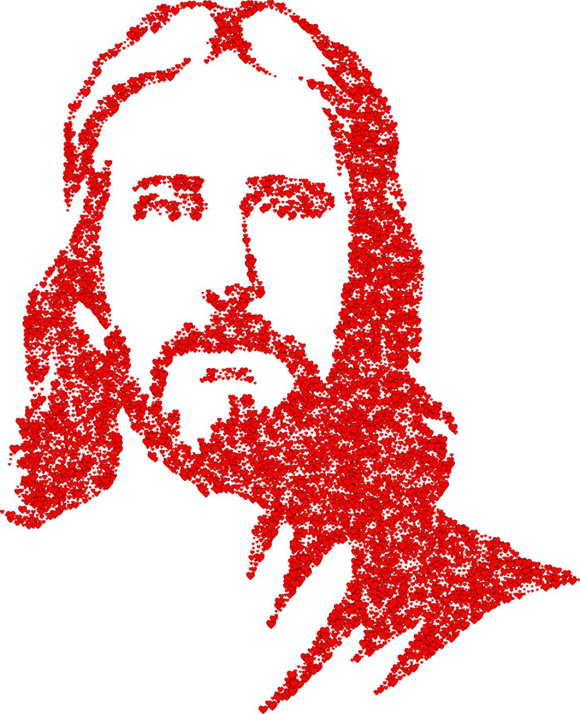 jesus christ portrait face divine  svg vector