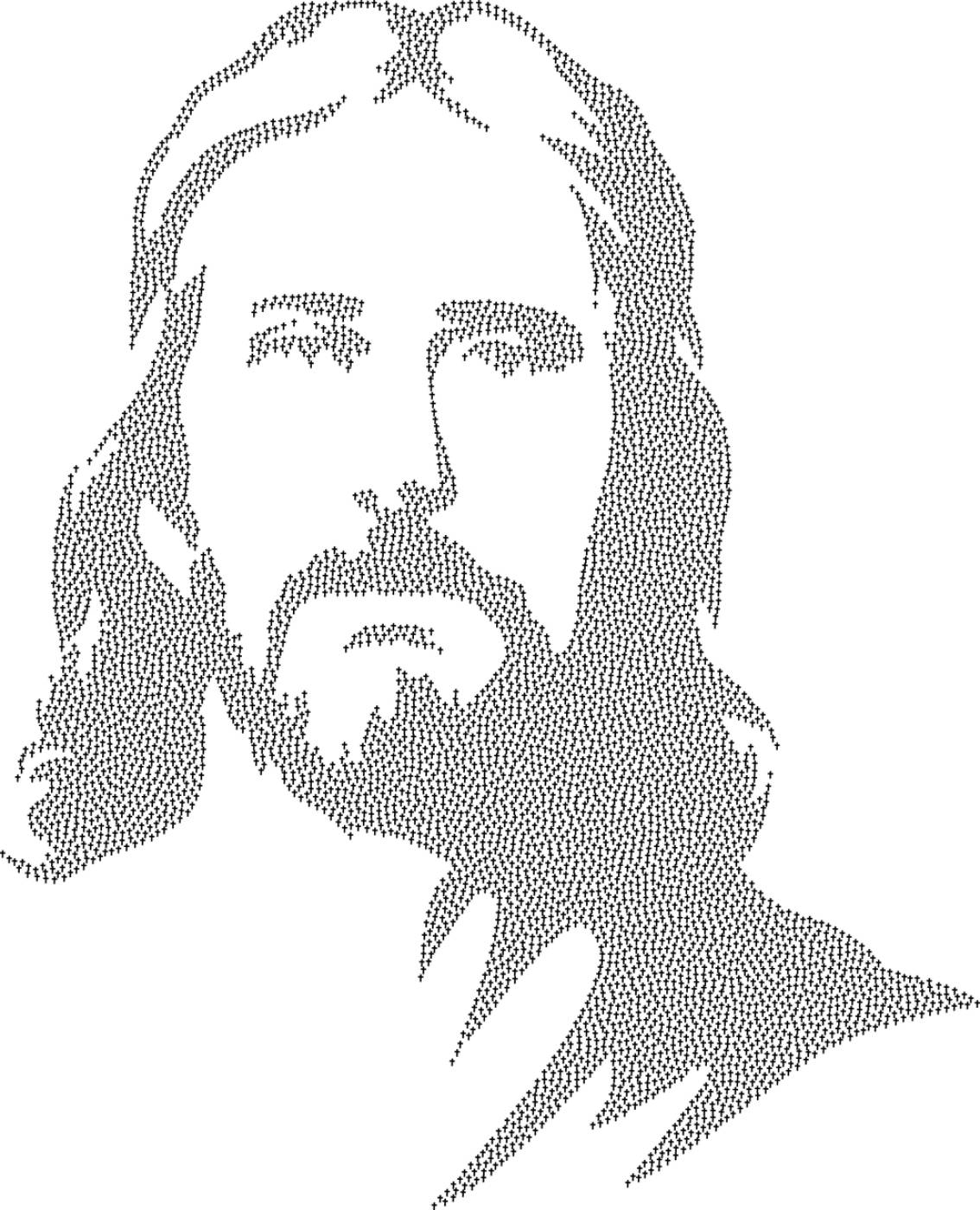 jesus christ portrait face divine  svg vector