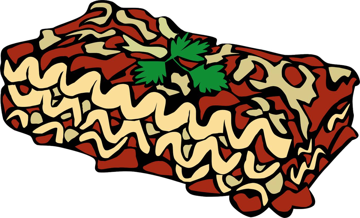 lasagna pasta sauce serving food  svg vector