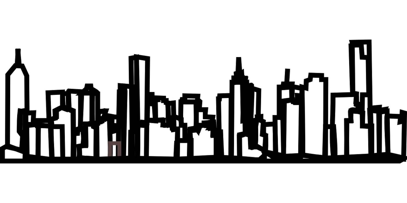 skyline new york city town  svg vector